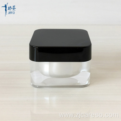 50g Frosted White Square Acrylic Cosmetic Jar